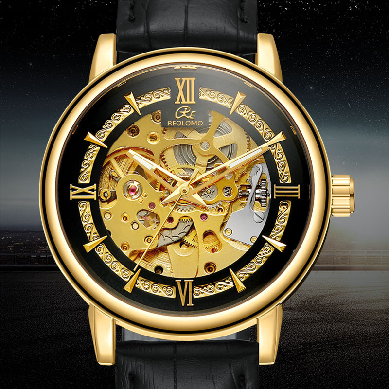 cdc190e4-8e1d-4c12-93d5-81ebb1eb48a8.jpg European And American-style Mens Fashionable Hollow-out Mechanical Watch - Image 8