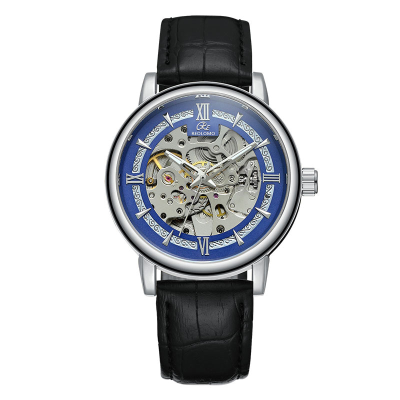 e1948569-718d-4917-8725-4a6fdb38435c.jpg European And American-style Mens Fashionable Hollow-out Mechanical Watch - Image 4